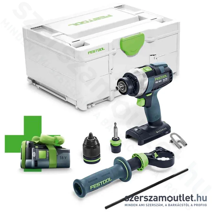 FESTOOL TDC 18/4 I-Basic Akkus fúró-csavarozó Systainer-ben (18V) (ajándék akku, töltő nélkül!)