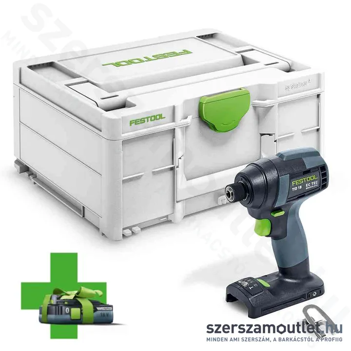 FESTOOL TID 18-Basic Akkus ütvecsavarozó Systainer-ben 18V (Töltő nélkül) + akku (GRÁTISZ)