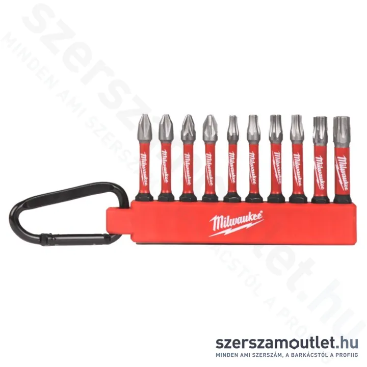 MILWAUKEE SHOCKWAVE™ IMPACT DUTY Karabíner bitkészlet 10 részes (4932480941)