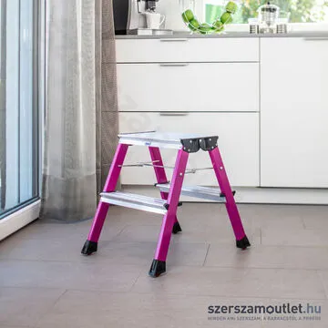 KRAUSE MONTO ROLLY összecsukható gurítható fellépő 2x2 fokos (Pink) (130136)