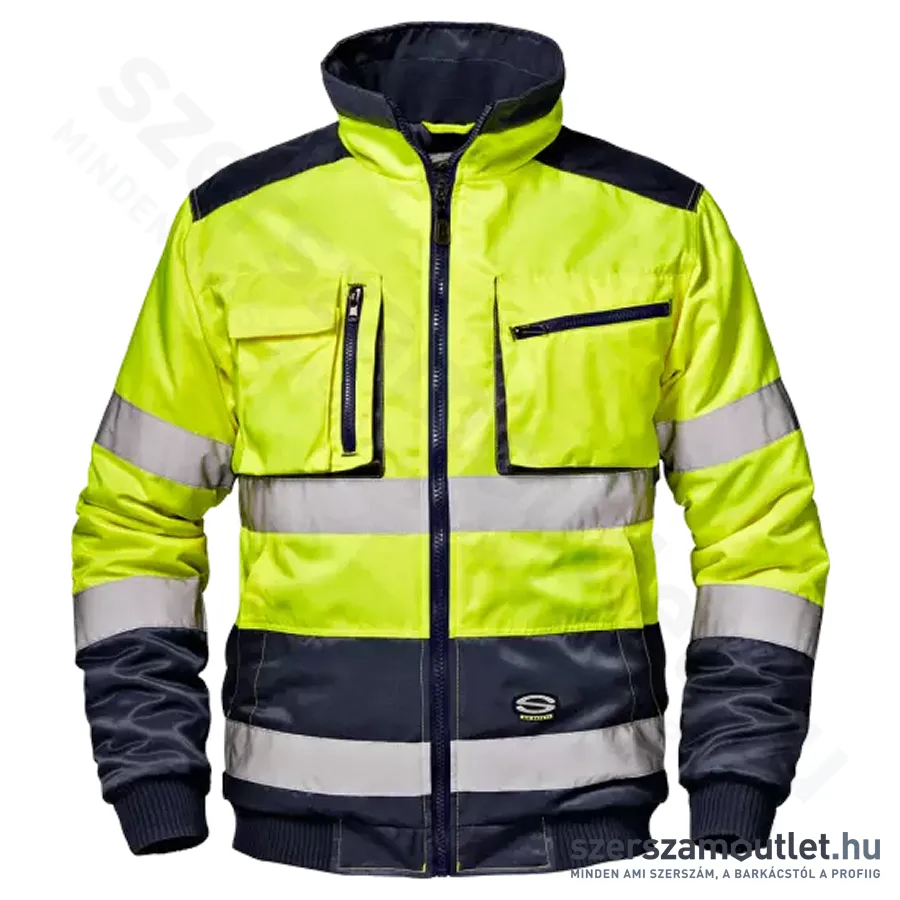 SIR SAFETY Morgan hi-vis Pilóta kabát (Fekete/Sárga)