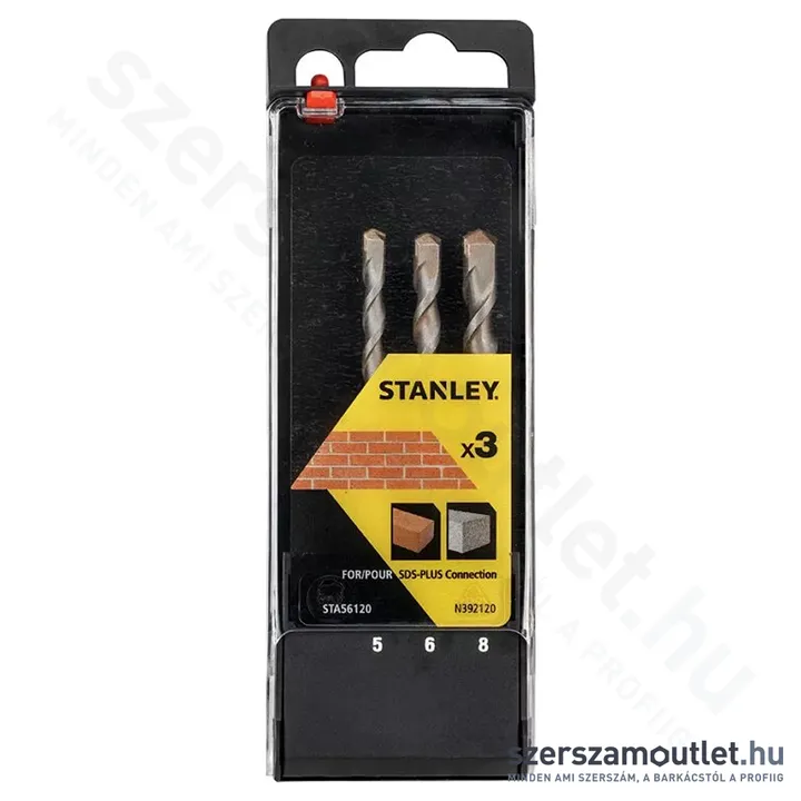 STANLEY SDS-Plus Kőzetfúrószár készlet 3db-os (5-8mm) (STA56120-QZ)