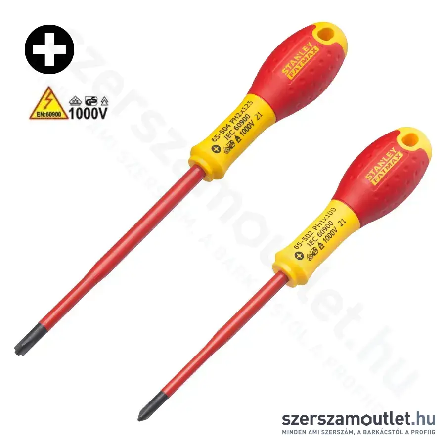 STANLEY FatMax Borneo szigetelt csavarhúzó készlet PH1x100, PH2x125mm (FMHT0-62648)