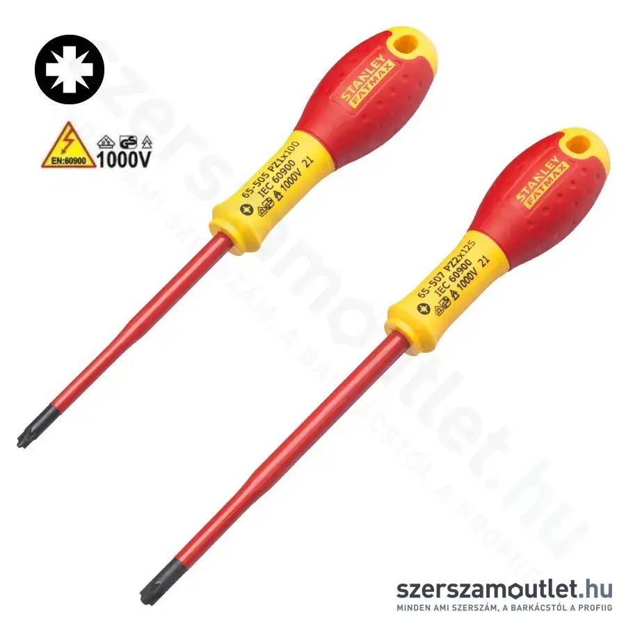 STANLEY FatMax Borneo szigetelt csavarhúzó készlet PZ1x100, PZ2x125mm (FMHT0-62649)