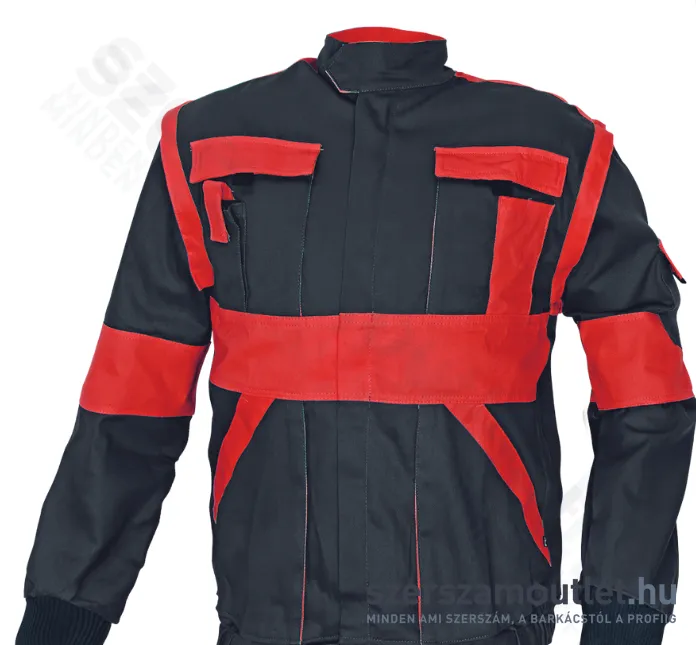 CERVA MAX REFLEX Kabát fekete/piros 46-os