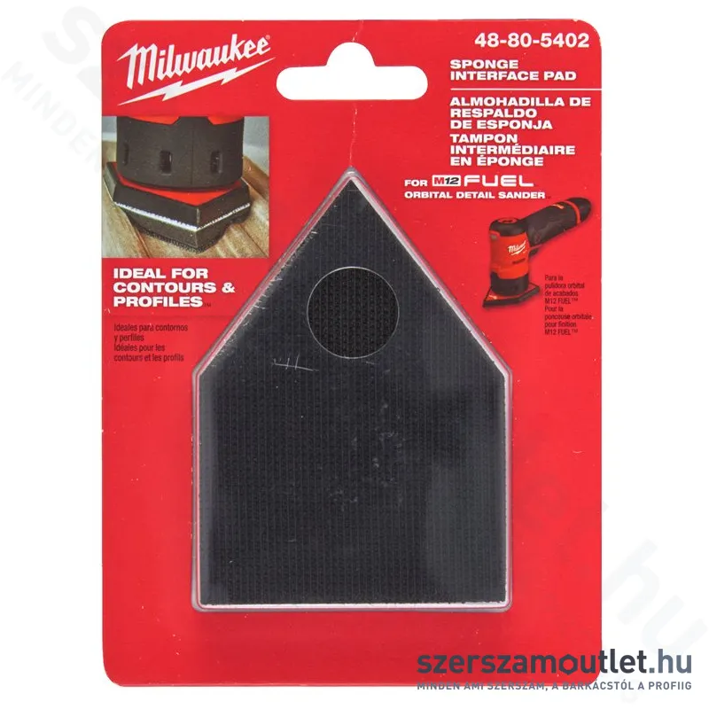 MILWAUKEE Csiszolótalp ötszögletű csiszolóvászonhoz 67x92mm (48805402)