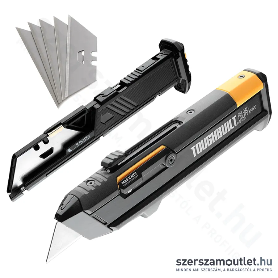 TOUGHBUILT H4S2-03 Cserélhető rövid pengés kés + 2db tartó + 5db penge (TB-H4S2-03)