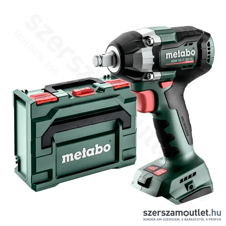 METABO SSW 18 LT 300 BL Akkus ütvecsavarozó (18V/300Nm) MetaBox (Akku és töltő nélkül)