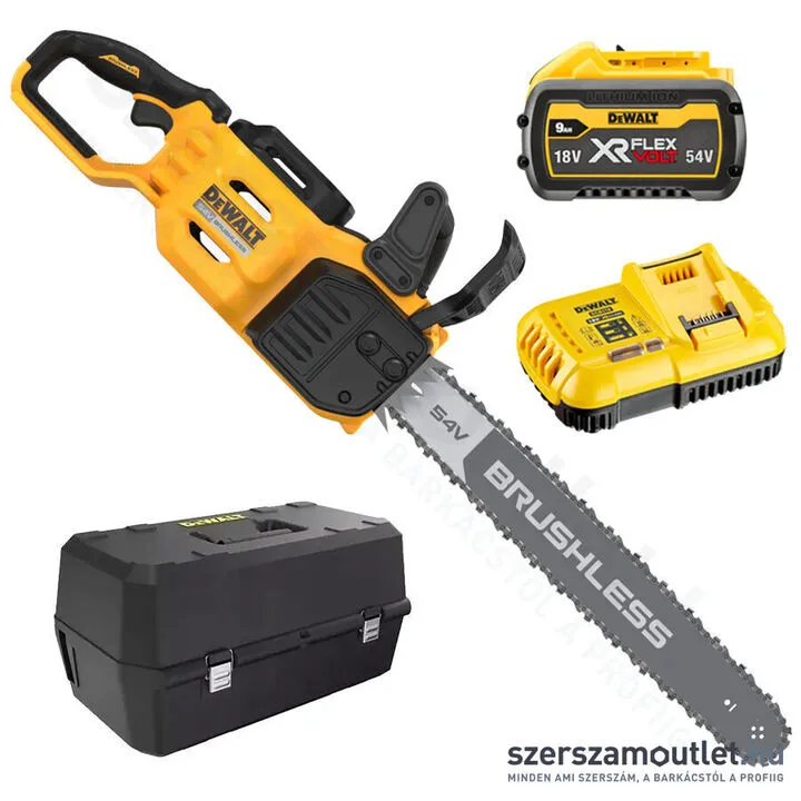 DEWALT DCMCS575X1-QW Akkus szénkefementes láncfűrész kofferben (54V/50cm) (1x9Ah akku + töltő)