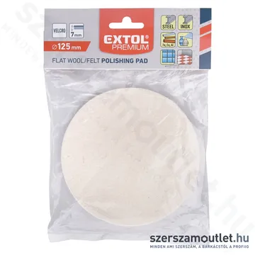 EXTOL Polírkorong, fehér báránybőr 125mm