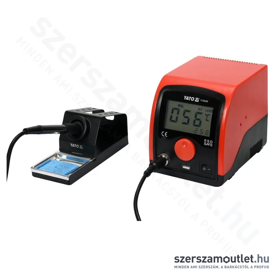 YATO Forrasztóállomás LCD kijelző 75W 200-480°C (YT-82456)