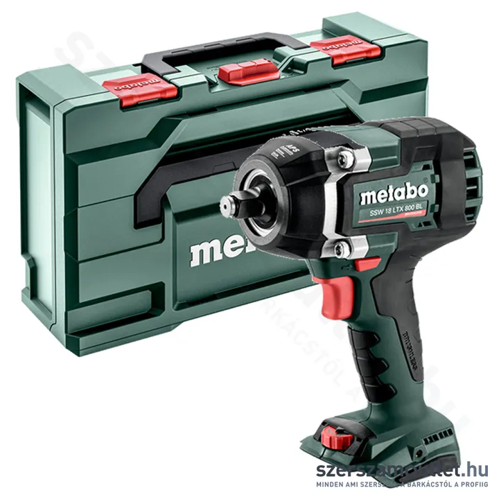 METABO SSW 18 LTX 800 BL Akkus szénkefementes ütvecsavarozó + metaBOX 145 L (akku és töltő nélkül)