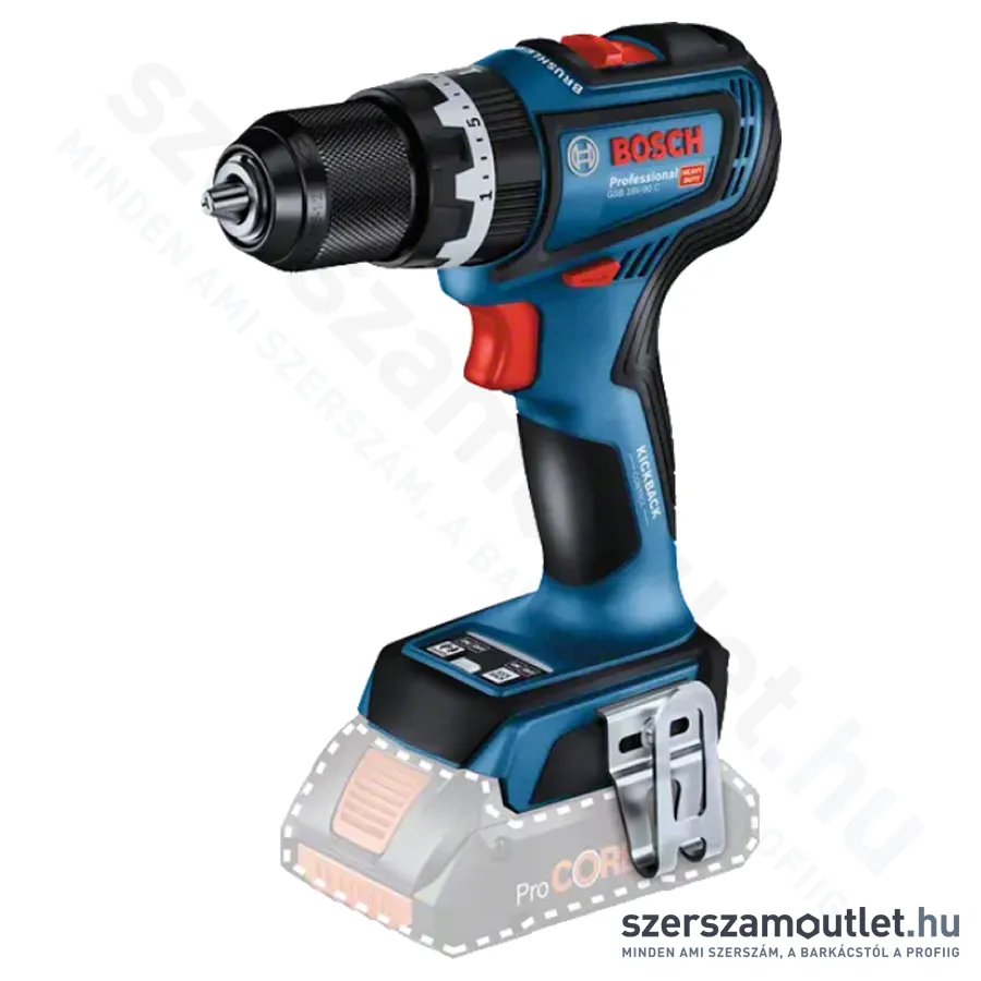 BOSCH GSB 18V-90 C Akkus szénkefementes ütvefúró-csavarozó 18V (akku és töltő nélkül) (06019K6100)
