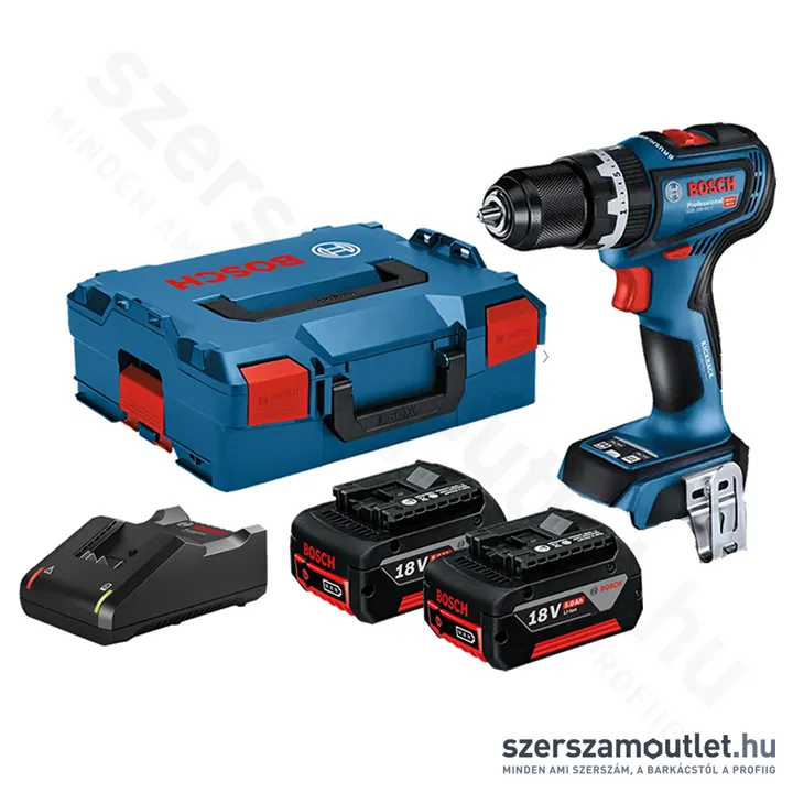 BOSCH GSB 18V-90 C Akkus szénkefementes fúró-csavarozó 18V+L-Boxx (2x5,0Ah akku) (06019K6106)