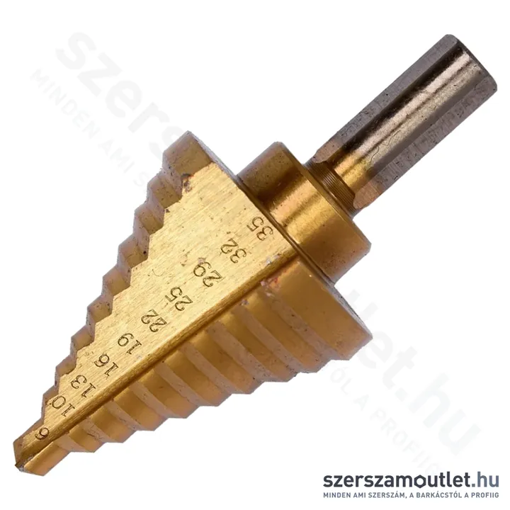 YATO Lépcsős fúró 6-35mm 10 lépcsős TiN (YT-44739)