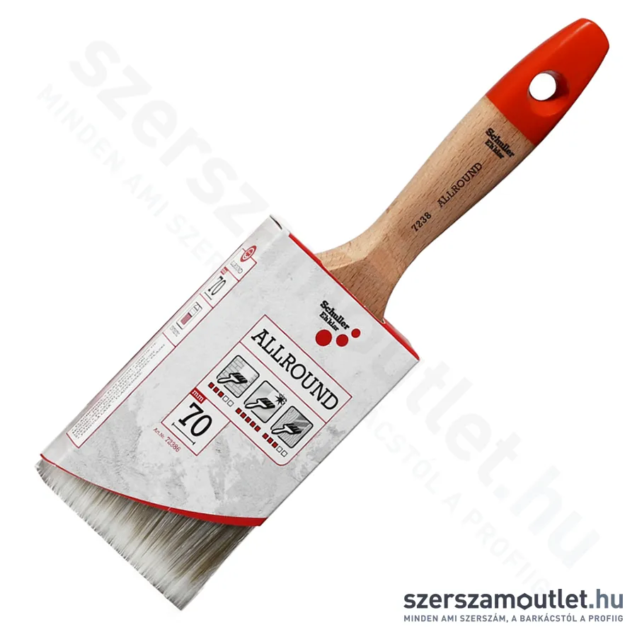 SCHULLER Allround L 70mm laposecset, szintetikus sörte, fanyél