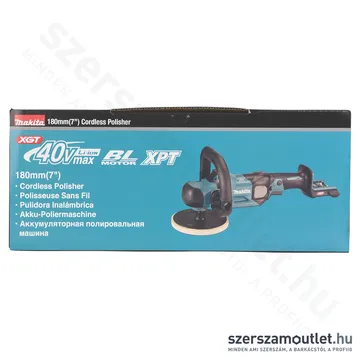 MAKITA PV001GZ Akkus szénkefementes polírozó (lágyindítás) (40V/180mm) (Akku és töltő nélkül)