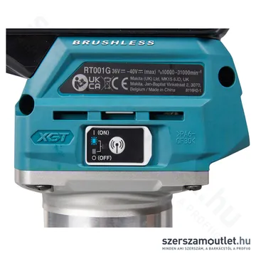 MAKITA RT001GZ04 Szénkefe nélküli élmaró (40V) (Akku és töltő nélkül!)
