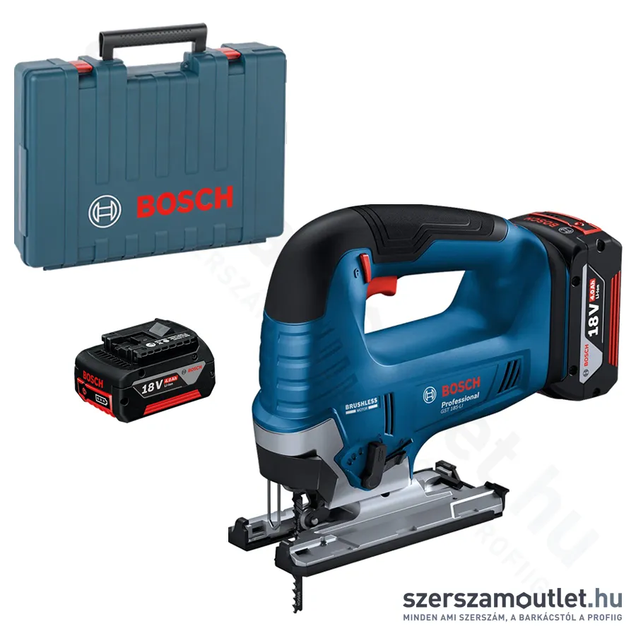 BOSCH GST 185-LI Akkus szénkefementes szúrófűrész kofferben 18V(2x4,0Ah+GAL18V-40töltő) (06015B3024)