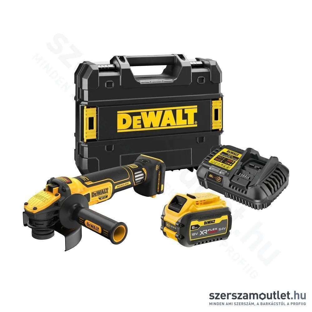 DEWALT DCG409VST1 XR Akkus sarokcsiszoló 125mm TSTAK kofferben (1x6,0Ah/18V)