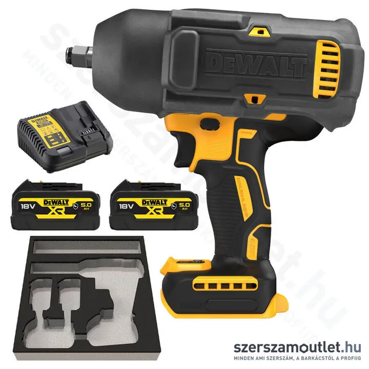 DEWALT DCF900P2G Akkus ütvecsavarozó, gumírozott, PUR betéttel (1/2