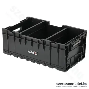 YATO Toolbox Nyitott szerszámosláda moduláris 2 rekesszel, 2 füllel 576x359x237mm (YT-09168)