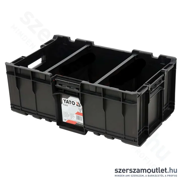 YATO Toolbox Nyitott szerszámosláda moduláris 2 rekesszel, 2 füllel 576x359x237mm (YT-09168)