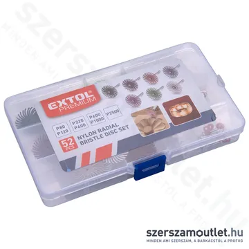 EXTOL Mini csiszoló készlet radiális sörtés, 52 részes