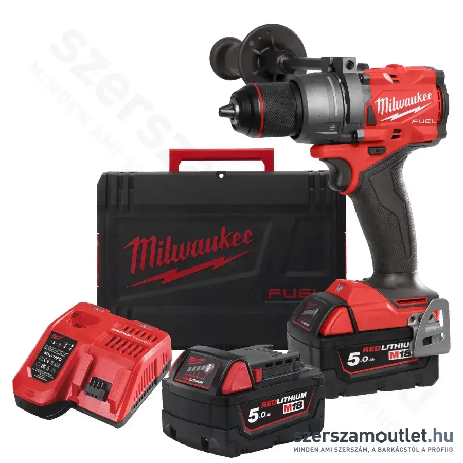 MILWAUKEE M18 FPD3-502X Akkus ütvefúró-csavarozó kefementes, HD kofferben (2x5,0Ah/18V)