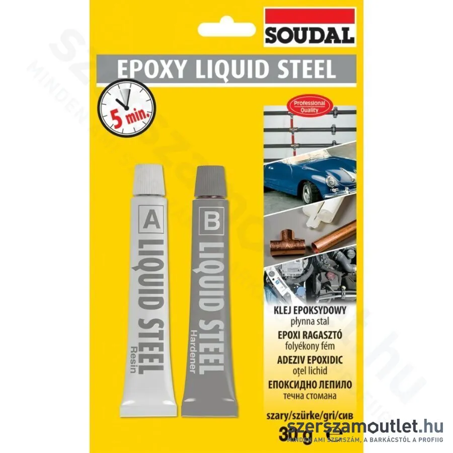SOUDAL Epoxy Liquid Steel 2x15gr 2K ragasztó (124932)