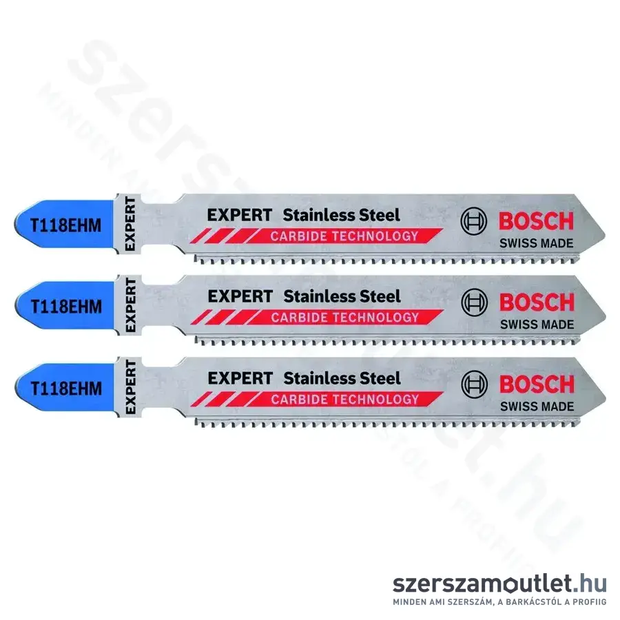 BOSCH EXPERT Stainless Steel T 118 EHM szúrófűrészlapok 83/1,4mm [3db/csomag] (2608900562)