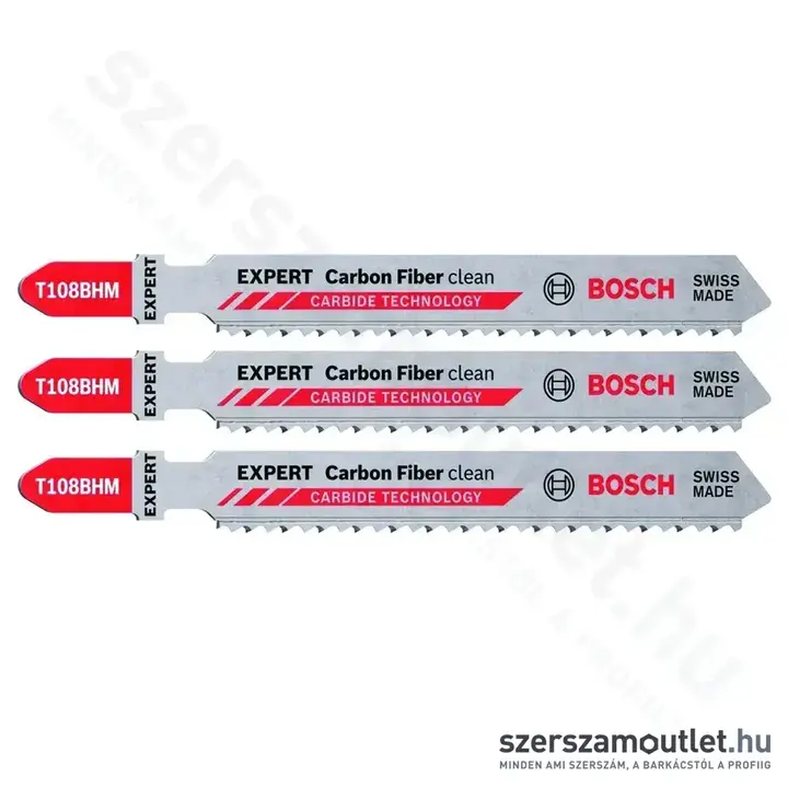 BOSCH EXPERT Carbon Fiber Clean T 108 BHM szúrófűrészlapok 92/2,2mm [3db/csomag] (2608900565)