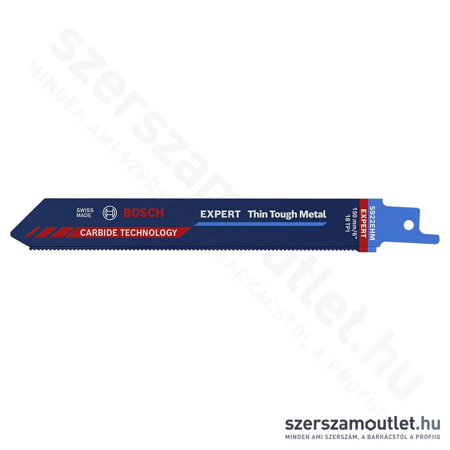 BOSCH EXPERT Thin Tough Metal S 922 EHM szablyafűrészlap 100/1,5-4mm [1db] (2608900360)