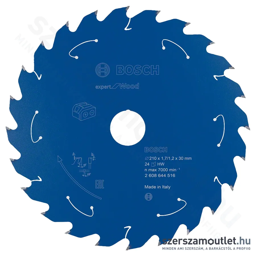 BOSCH EXPERT for Wood körfűrészlap akkumulátoros körfűrészekhez 210x1,7mm T24 (2608644516)