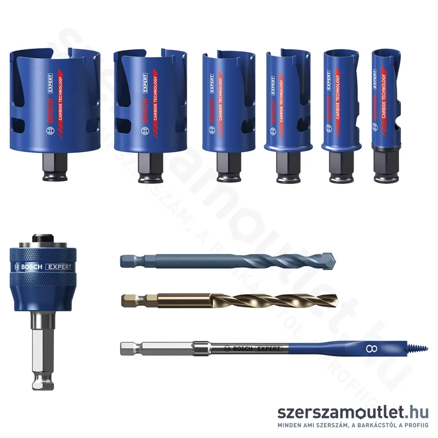 BOSCH EXPERT Construction Material körkivágó készlet 20/25/32/38/51/64x60mm 10db-os (2608900490)