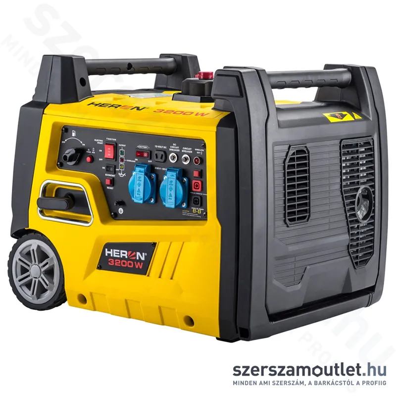 HERON Benzinmotoros áramfejlesztő táv és önidítóval 3,0kVA