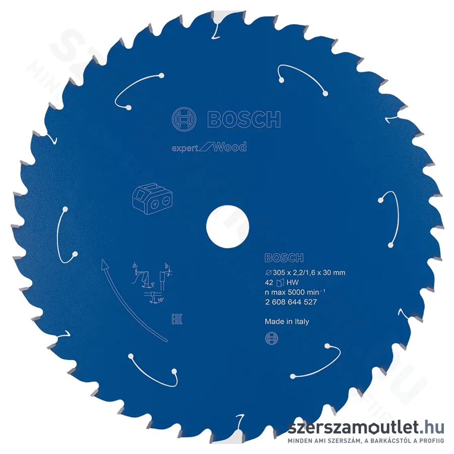BOSCH EXPERT for Wood körfűrészlap akkumulátoros körfűrészekhez 305x2,2mm T42 (2608644527)