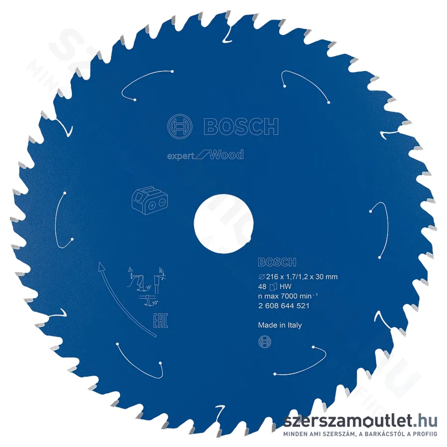BOSCH EXPERT for Wood körfűrészlap akkumulátoros körfűrészekhez 254x2,1mm T24 (2608644524)