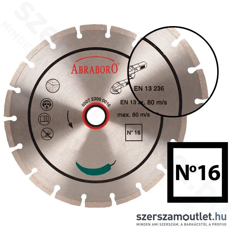 ABRABORO Gyémánt vágótárcsa 125mm No16 (050712500016)