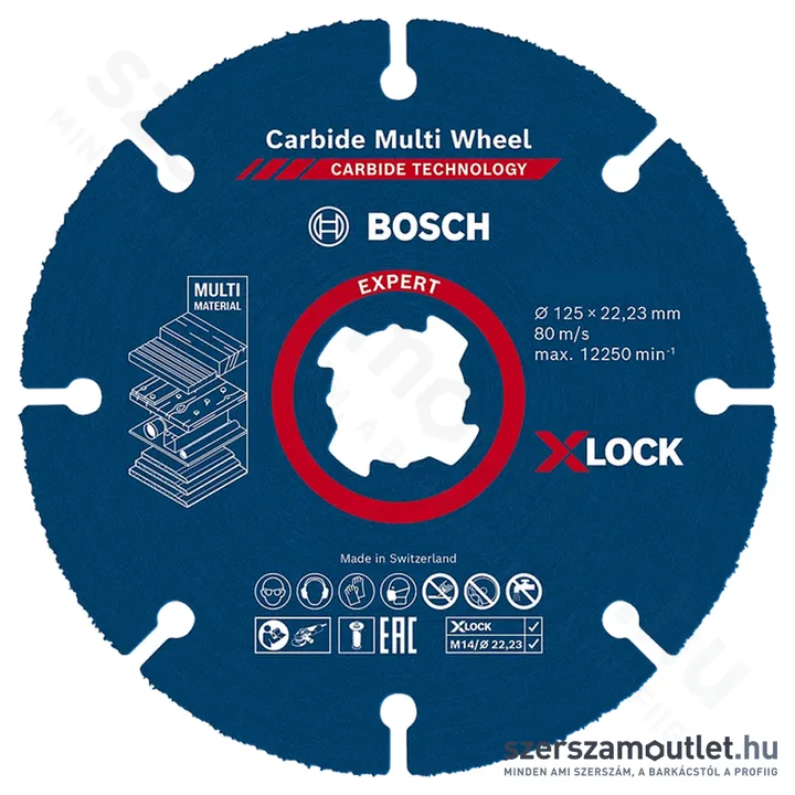 BOSCH EXPERT Carbide Multi Wheel X-LOCK vágótárcsa 125x22,23mm (2608901193)
