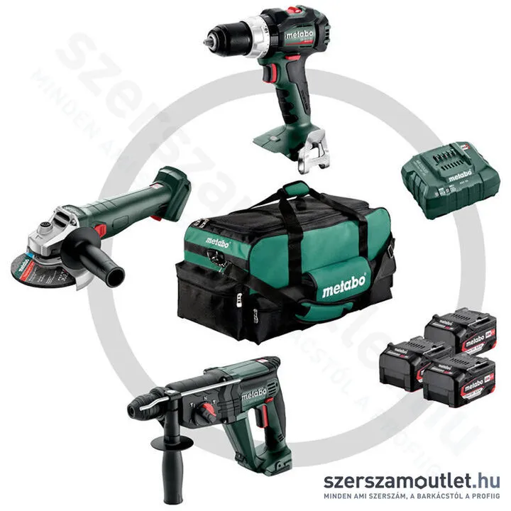 METABO Combo Set 3.1 18 V BL Akkus 3 db-os gépszett szerszámtáskában (3x5,2Ah/18V)