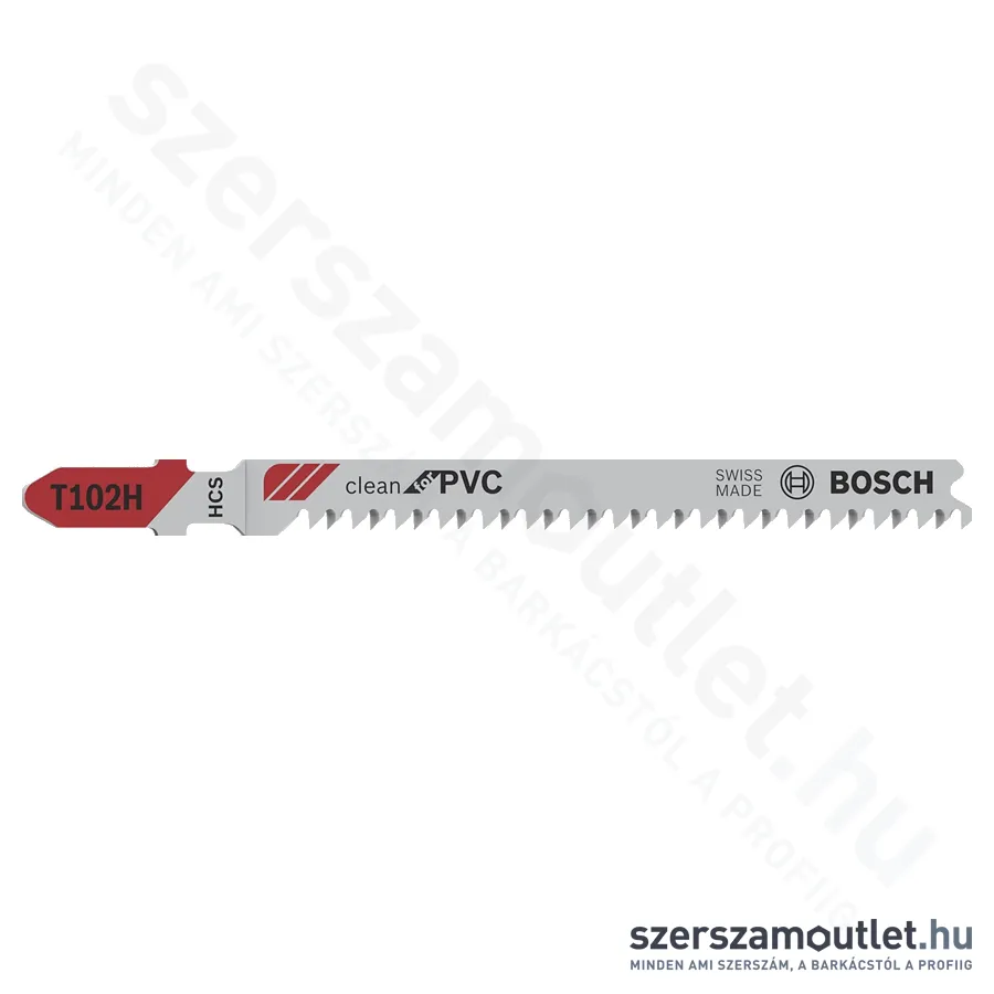 BOSCH T 102 H Clean for PVC szúrófűrészlap 100/2,3mm [3db/csomag] (2608667445)