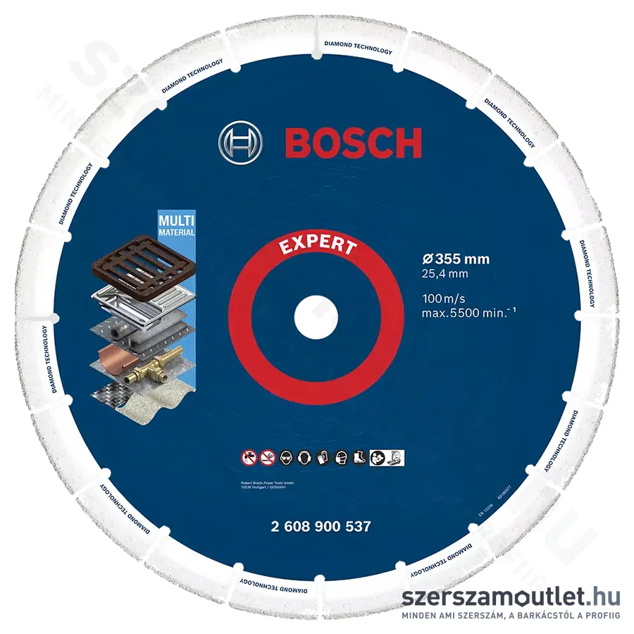 BOSCH EXPERT Diamond Metal Wheel nagy méretű vágótárcsa 355x25,4mm (2608900537)