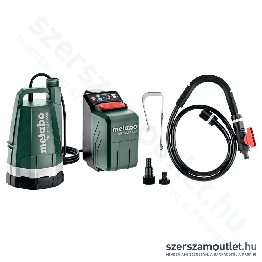 METABO TPF 18 LTX 2200 Akkus búvár- és esőtároló hordó szivattyú (Akku és töltő nélkül)