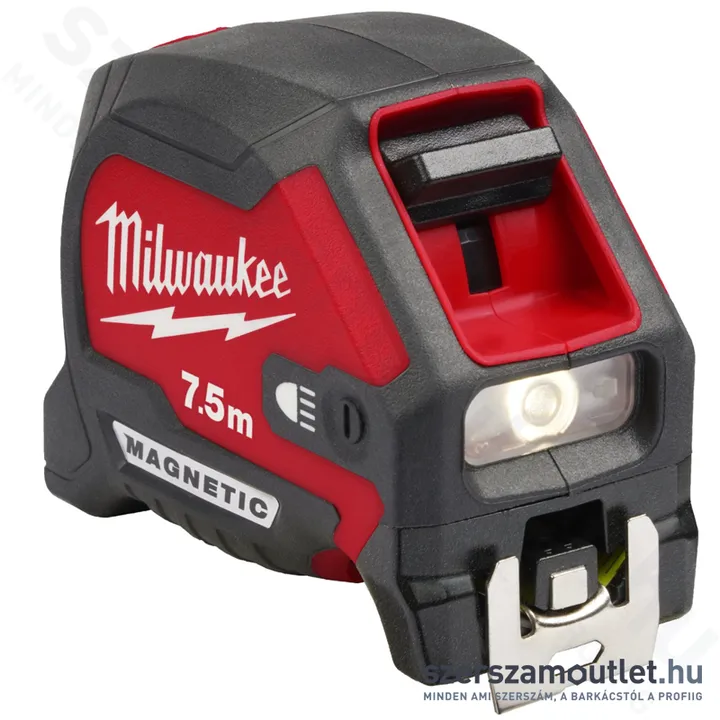 MILWAUKEE Mágneses mérőszalag LED lámpával 7,5m/30mm (4932492469)