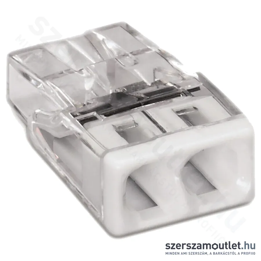 WAGO Vezetékösszekötő átlátszó, 2-pólus 0,5-2,5mm2 24A 450V (2273-202)