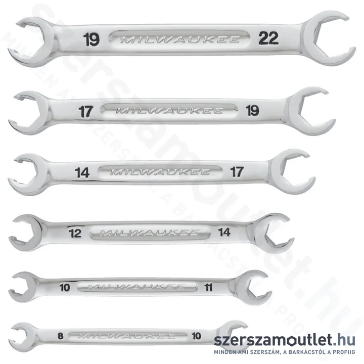 MILWAUKEE Fékcsőkulcs készlet 6 részes (8-22mm) (4932480636)