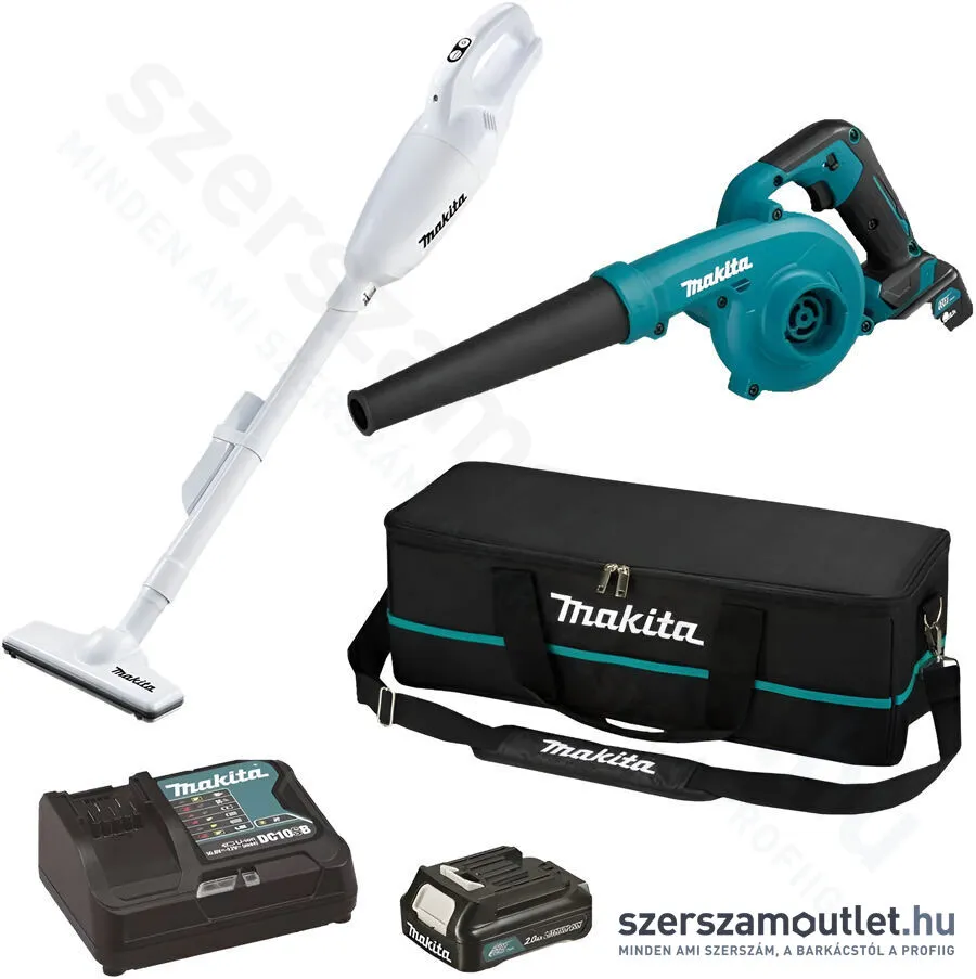 MAKITA CLX245SAX1 akkus szett CL108FDZW+UB100DZ+DC10SB+BL1021B (12V) (CLX245SAX1)