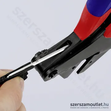 KNIPEX Krimpelő-rendszerfogó cserélhető krimp profilokhoz (betét nélkül) 200mm (97 43 200 A)