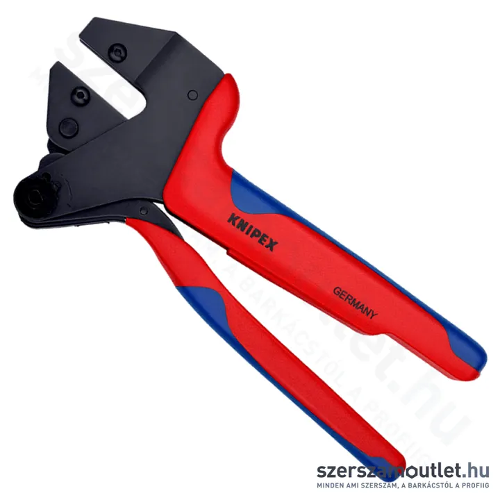 KNIPEX Krimpelő-rendszerfogó cserélhető krimp profilokhoz (betét nélkül) 200mm (97 43 200 A)